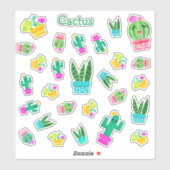 Trendy Kawaii Potted Succulenten & Cactus Sticker (Vel)