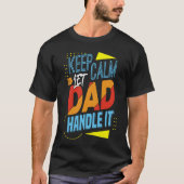 Trendy Keep Calm Grappig Papa Citaat Moderne Typog T-shirt (Voorkant)