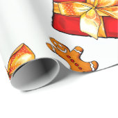 Trendy Kerst Elementen Patroon Inpakpapier (Rol Hoek)