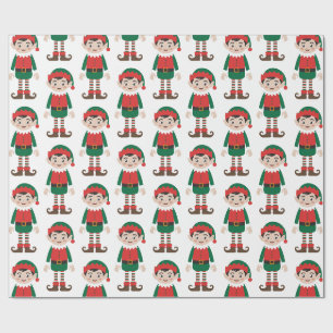 Trendy Kerst Elf Cadeaupapier