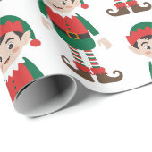 Trendy Kerst Elf Cadeaupapier (Rol Hoek)