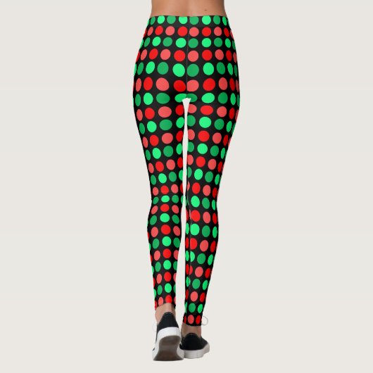 Trendy kerst gestippelde leggings (Achterkant)