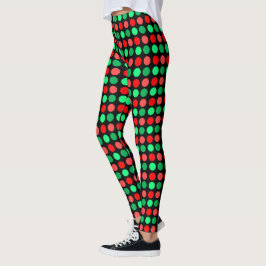 Trendy kerst gestippelde leggings