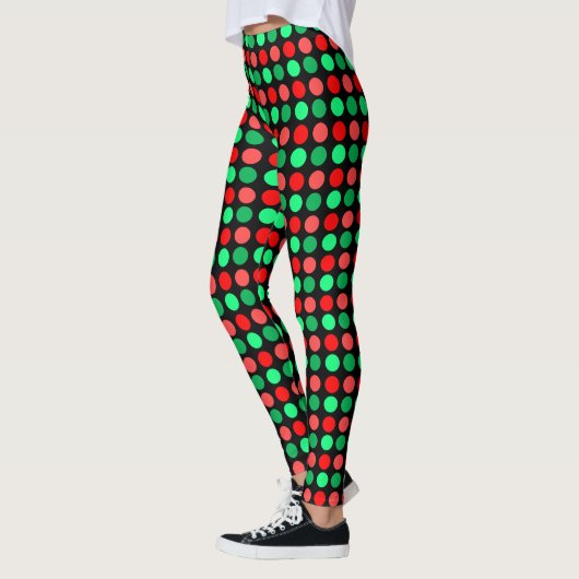 Trendy kerst gestippelde leggings (Links)