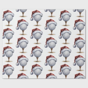 Trendy Kerst Golfbal Tee Met Sinterklaas Hoed Cadeaupapier
