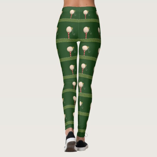 Trendy kerst golfer leggings (Achterkant)
