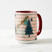 Trendy Kerst Luxe Kerstbomen Mok (Voorkant rechts)