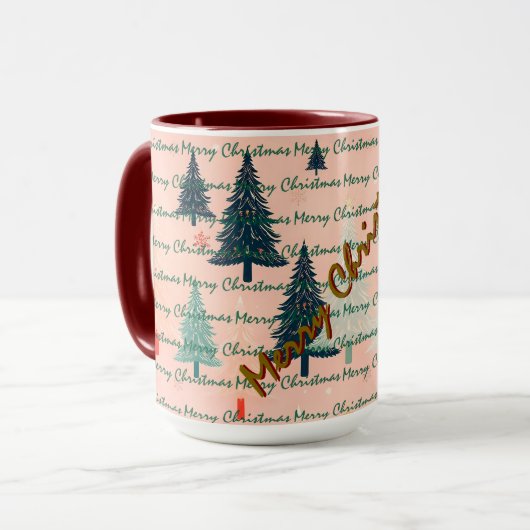 Trendy Kerst Luxe Kerstbomen Mok (Voorkant links)