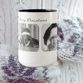 Trendy kerst Mok | Aangepaste drievoudige foto mod