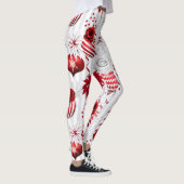 Trendy kerstballen en Poinsettia Leggings (Rechts)