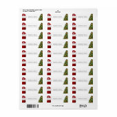 Trendy kerstboom Gifts Elegant Sjabloon Etiket (Full Sheet)