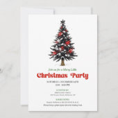 Trendy Kerstboom Kerstfeest Verzameling Kaart (Voorkant)