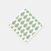 Trendy kerstboom winterpatroon servet (Hoek)