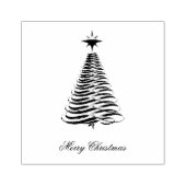 Trendy kerstboomkunst rubberstempel (Afrduk)