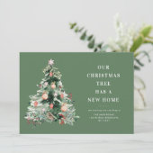 Trendy kerstboomvakantie ontroerende aankondiging (Staand voorkant)