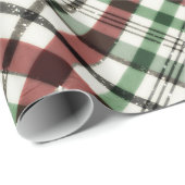 Trendy kerstcadeau in Red Green en Sparkle Cadeaupapier (Rol Hoek)