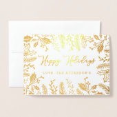 Trendy kerstfeest folie kaarten (Voorkant met envelop)