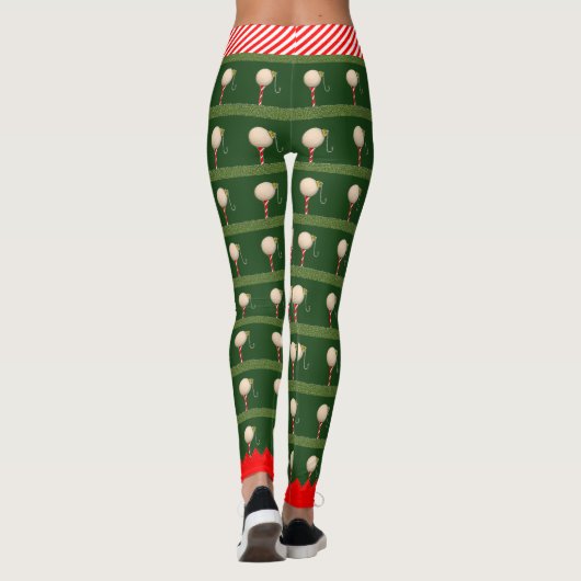 Trendy kerstgolf-Leggings Leggings (Achterkant)