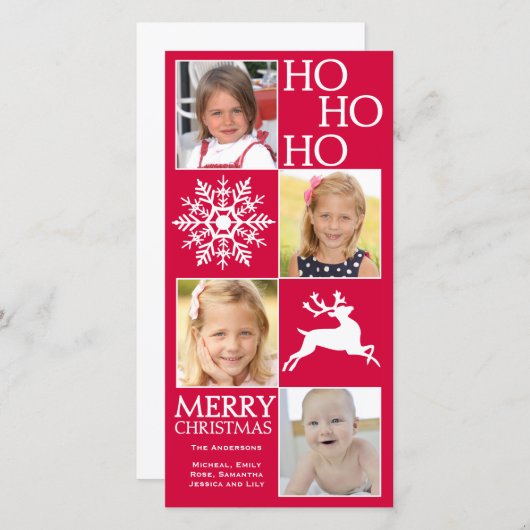 Trendy kerstkaart (Voorkant / Achterkant)