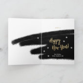 Trendy Kerstkaart met de Zwarte & het Wit van de Feestdagen Kaart (Binnen)