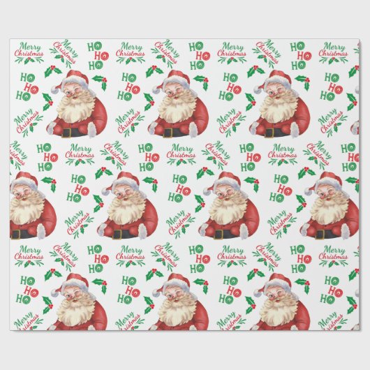 Trendy kerstkalligrafie cadeaupapier (Vlak)