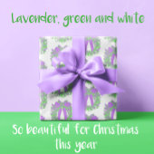 Trendy Kerstkrans Paarse Groen Wit Cadeaupapier
