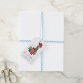 Trendy Kerstlaarzen en Cactus Bedankt Cadeaulabel (Met Touw)