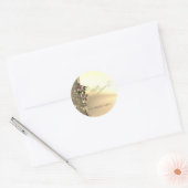 Trendy Kerstmis, Faux Gold, Poinsettia Ronde Sticker (Envelop)