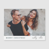 Trendy Kerstmis Modern Stylish Couple Magnet Kaart (Voorkant)