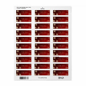 Trendy Kerstmis,Sneeuwvlokken,Rood Etiket (Full Sheet)