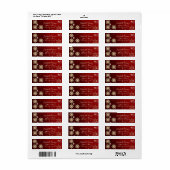 Trendy Kerstmis,Sneeuwvlokken,Rood Etiket (Full Sheet)