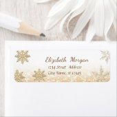 Trendy Kerstmis, Snowflakes, Glittery Etiket (Insitu)