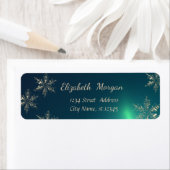 Trendy Kerstmis, Snowflakes, Groen Etiket (Insitu)