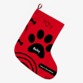 Trendy Kerstmuts Grote Kerstsok (Voorkant (Hangend))