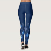 Trendy kerstnacht winterdecor op blauw leggings (Achterkant)