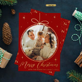 Trendy kerstornament Photo Lijst Real Folie Feestdagenkaart