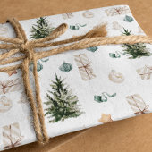 Trendy kerstpatroon | WATERVERF Inpakpapier Vel