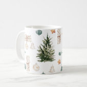 Trendy kerstpatroon | WATERVERF Koffiemok (Voorkant links)