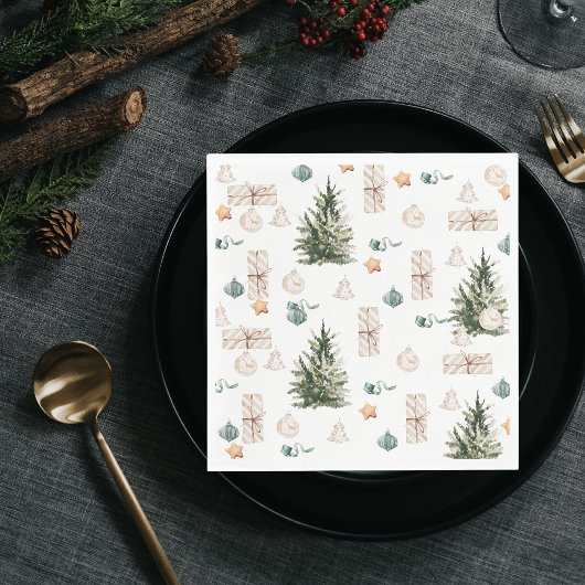 Trendy kerstpatroon | WATERVERF Servet
