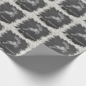 Trendy kerstrendierskerbord cadeaupapier (Hoek)