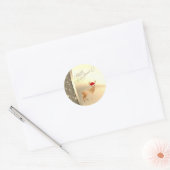 Trendy kerstrenrendierSanta Hat, Faux Gold Ronde Sticker (Envelop)