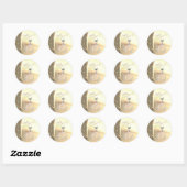 Trendy kerstrenrendiertje, Faux Gold Ronde Sticker (Vel)