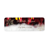 Trendy kerstsnowflakes etiket (Voorkant)
