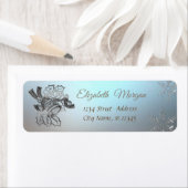 Trendy kerstsnowflakes, zilveren kerstbal etiket (Insitu)