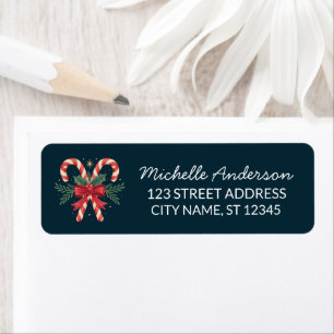 Trendy Kerststok met Hulstblaadjes Retouradres Etiket