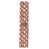 Trendy kersttafel Runner met eigen naam accent Medium Tafelloper (Voorkant)