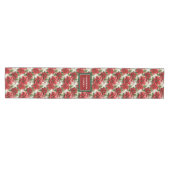 Trendy kersttafel Runner met eigen naam accent Medium Tafelloper (Horizontaal)