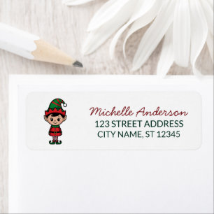 Trendy Kerstvakantie Elf Voeten Retouradres Etiket