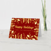 Trendy kerstval Real Folie Feestdagenkaart (Voorkant)