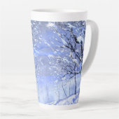 Trendy Kerstwinter Bossen Latte Mok (Rechterhoek)